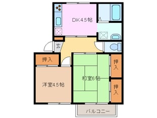 メゾンツインフィールズＤの物件間取画像